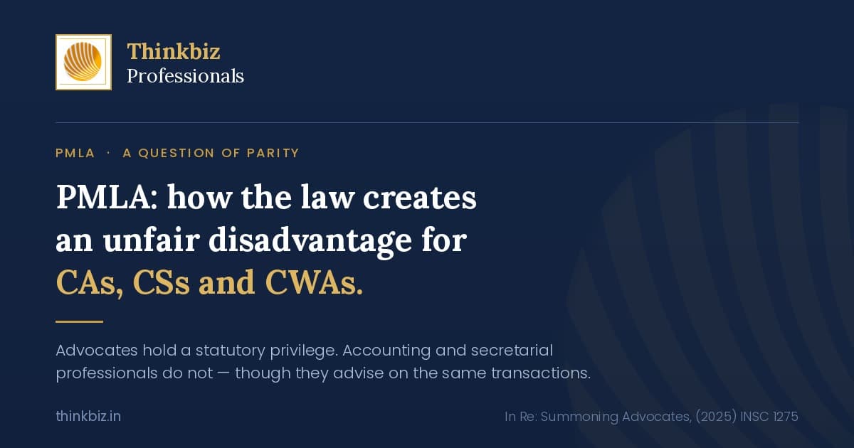 PMLA and the practising professional: from applicability to defensibility
